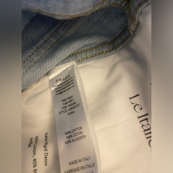 Frame Le italien denim front slit maxi shirt - Picture 4 of 12